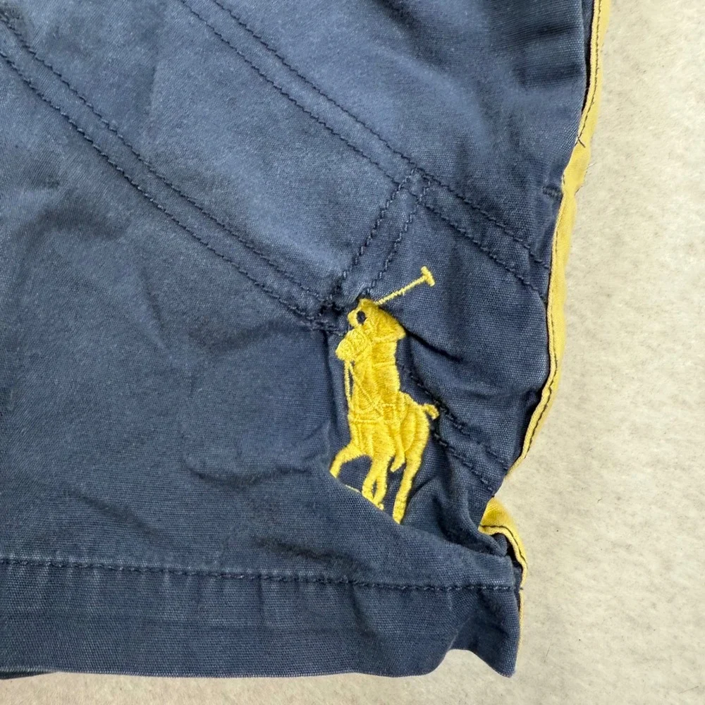 Polo Ralph Lauren Shorts Toddler Boys 3T Navy Yellow Pony Graphic Preppy Sporty